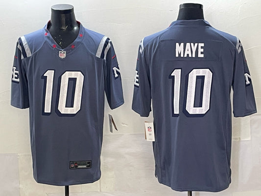 Men's New England Patriots Drake Maye #10 Storm Blue 2025 Rivalries Collection Limited Jersey