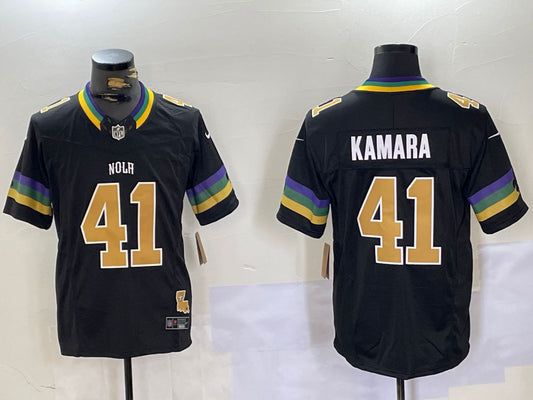 Men’s New Orleans Saints Alvin Kamara #41 Black Team Jersey