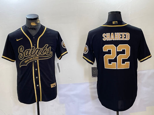 Men’s New Orleans Saints Rashid Shaheed #22 Black Jersey