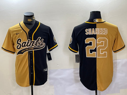 Men’s New Orleans Saints Rashid Shaheed #22 Yellow/Black Jersey