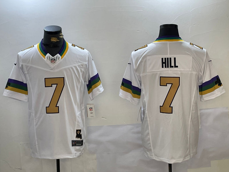 Men’s New Orleans Saints Taysom Hill #7 White Jersey