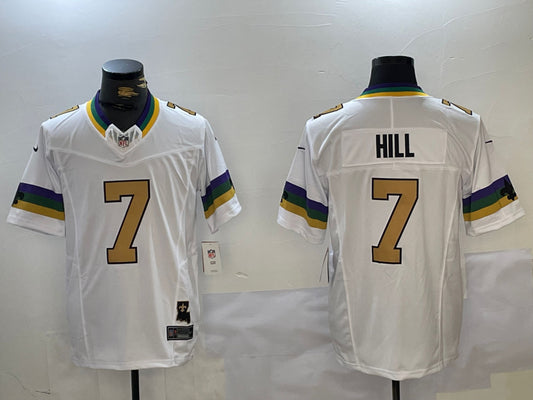 Men’s New Orleans Saints Taysom Hill #7 White Jersey