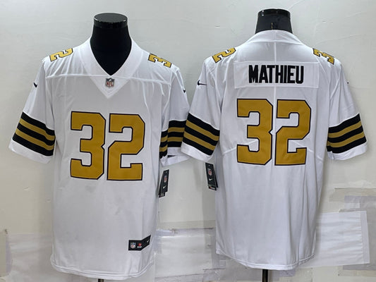 Men’s New Orleans Saints Tyrann Mathieu #32 White Jersey