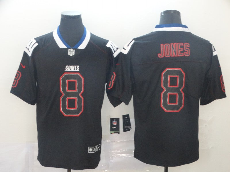 Men’s New York Giants #8 Daniel Jones Black Jersey