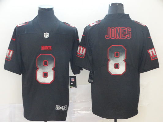 Men’s New York Giants #8 Daniel Jones Black Jersey