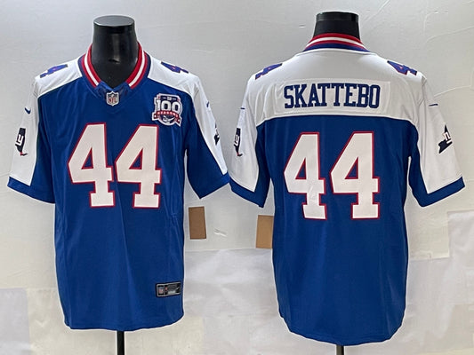 Men’s New York Giants Cam Skattebo #44 Royal Jersey