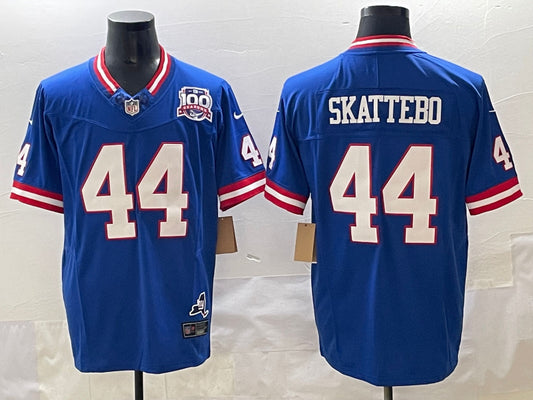Men’s New York Giants Cam Skattebo #44 Royal Team Jersey