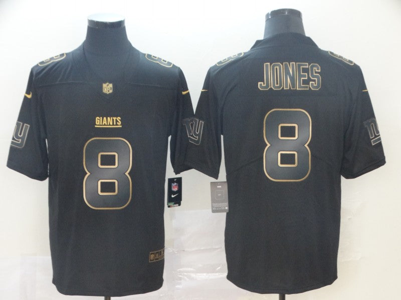 Men’s New York Giants Daniel Jones #8 Black Jersey