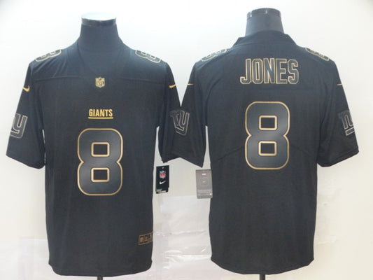 Men’s New York Giants Daniel Jones #8 Black Jersey