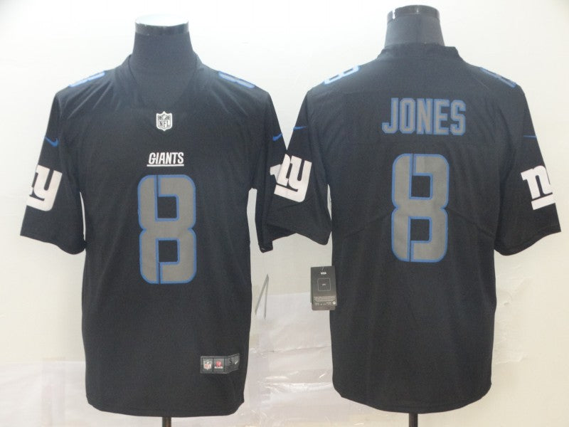 Men’s New York Giants Daniel Jones #8 Black Jersey