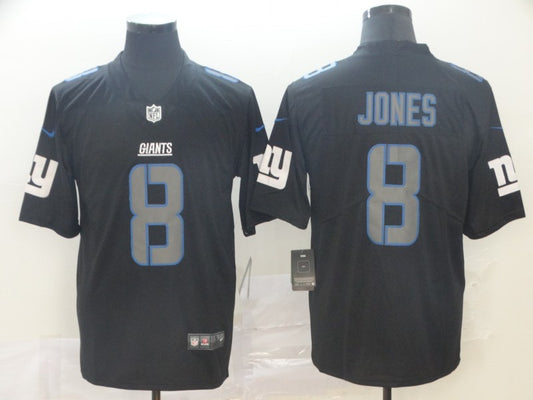 Men’s New York Giants Daniel Jones #8 Black Jersey