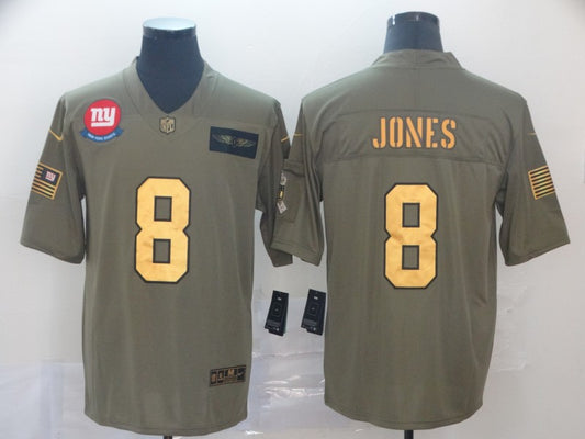 Men’s New York Giants Daniel Jones #8 Brown Jersey