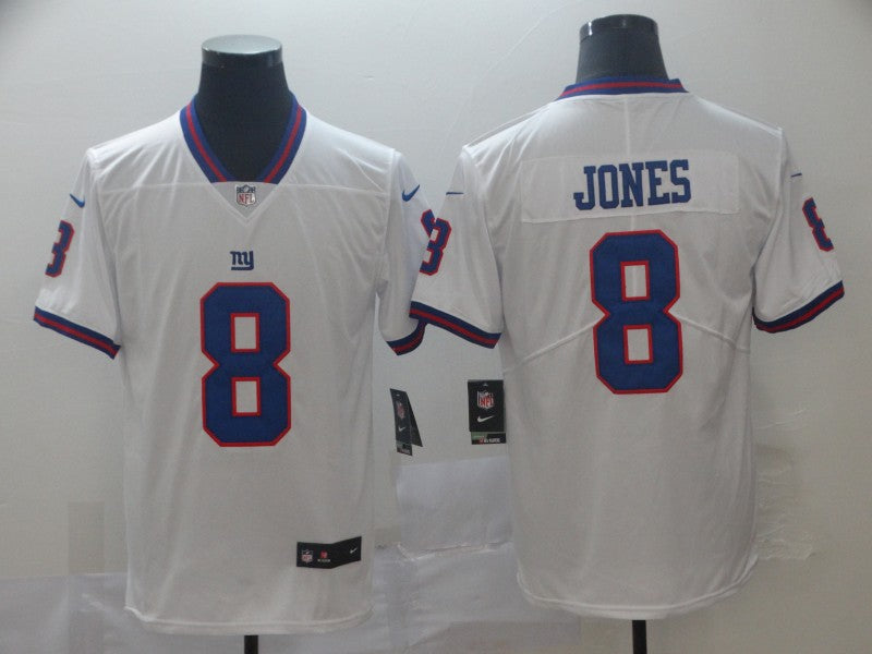 Men’s New York Giants Daniel Jones #8 White Jersey