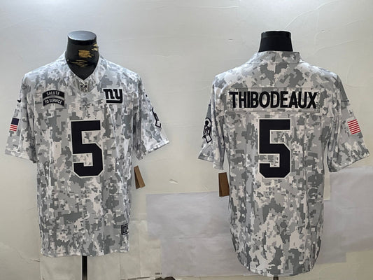 Men’s New York Giants Kayvon Thibodeaux #5 Arctic Camo 2024 Salute to Service Limited Jersey