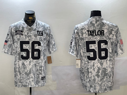 Men’s New York Giants Lawrence Taylor #56 Arctic Camo 2024 Salute to Service Retired Limited Jersey