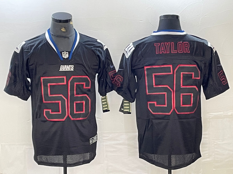 Men’s New York Giants Lawrence Taylor #56 Black Jersey