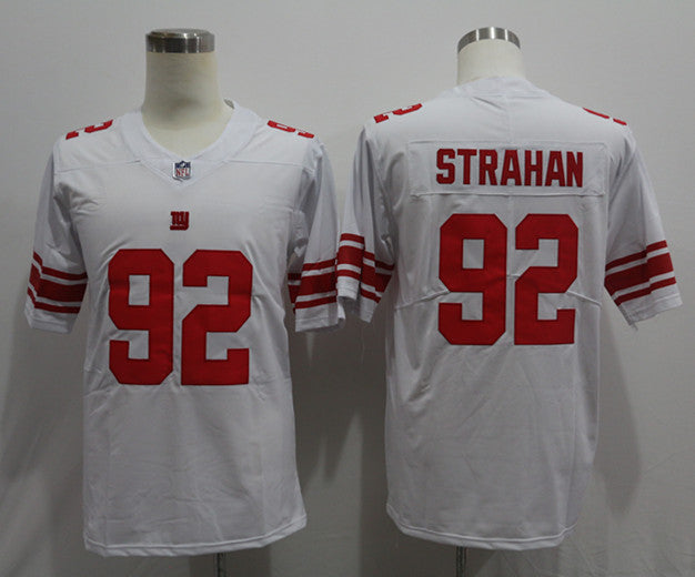 Men’s New York Giants Michael Strahan #92 White Retired Jersey