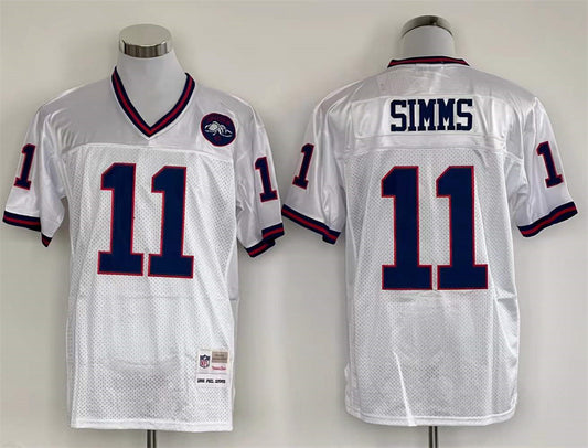 Men’s New York Giants Phil Simms Mitchell & Ness White Legacy Jersey