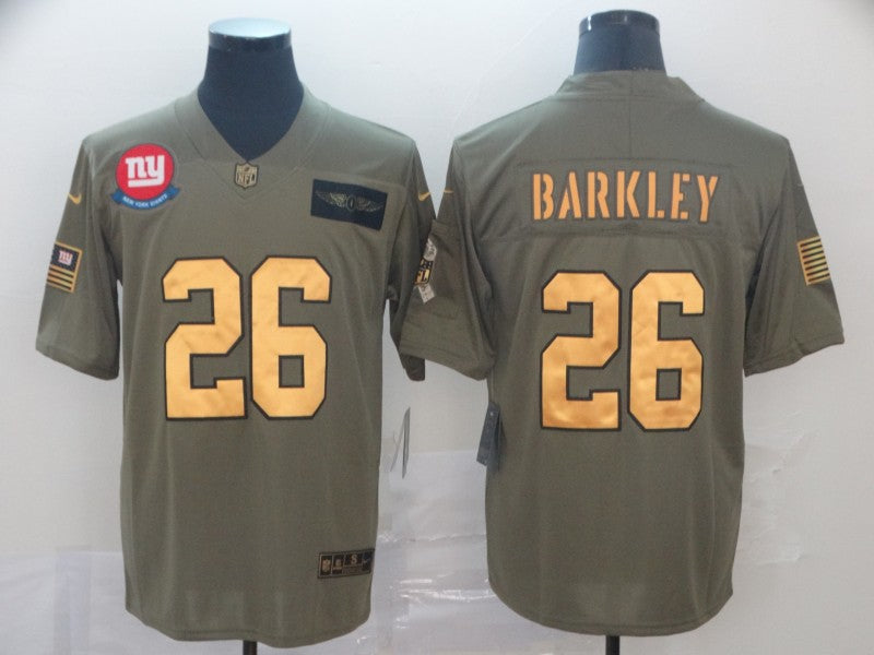 Men’s New York Giants Saquon Barkley #26 Brown Alternate Jersey
