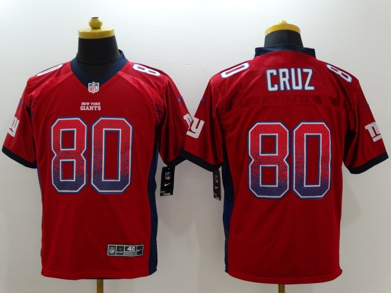 Men’s New York Giants Victor Cruz #80 Red Jersey