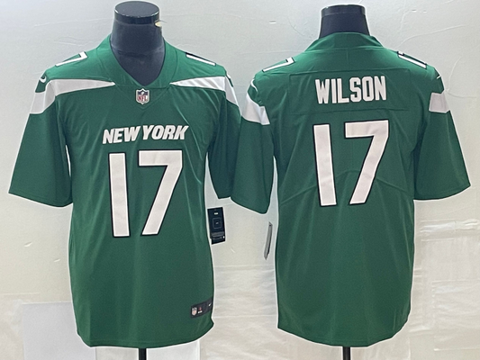 Men’s New York Jets Garrett Wilson #17 Green Jersey