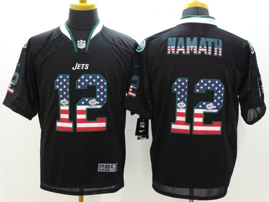 Men’s New York Jets Joe Namath #12 Black Jersey