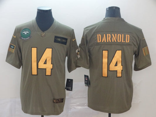 Men’s New York Jets Sam Darnold #14 Brown Jersey