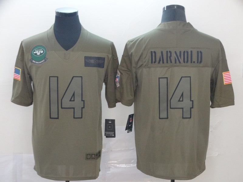 Men’s New York Jets Sam Darnold #14 Brown Jersey