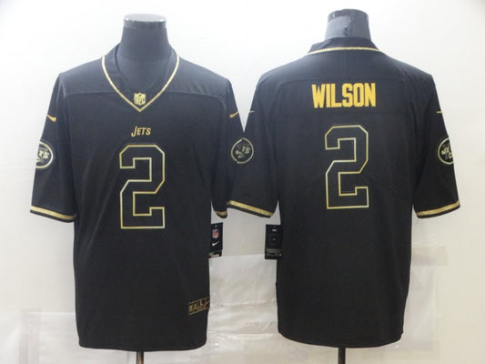 Men’s New York Jets Zach Wilson #2 Black Jersey