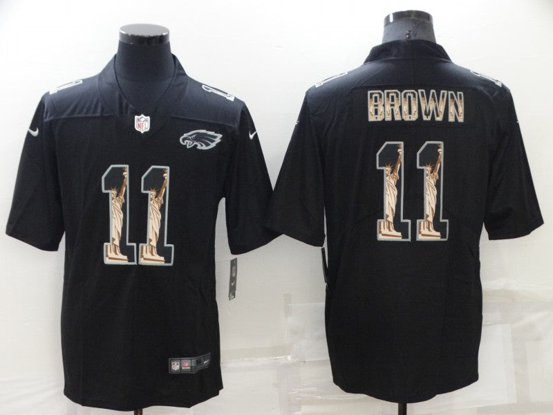 Men’s Philadelphia Eagles #11 A.J. Brown Black Jersey