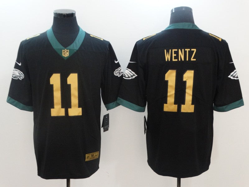 Men’s Philadelphia Eagles #11 Carson Wentz Black Jersey