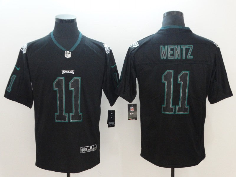 Men’s Philadelphia Eagles #11 Carson Wentz Black Jersey