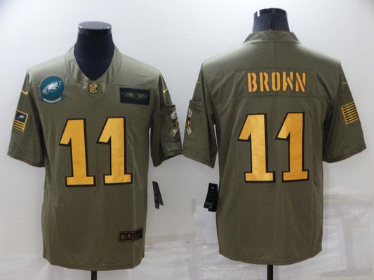 Men’s Philadelphia Eagles A.J. Brown #11 Brown Jersey