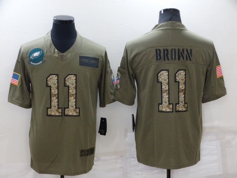 Men’s Philadelphia Eagles A.J. Brown #11 Brown Jersey