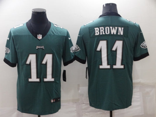 Men’s Philadelphia Eagles A.J. Brown #11 Midnight Green Jersey