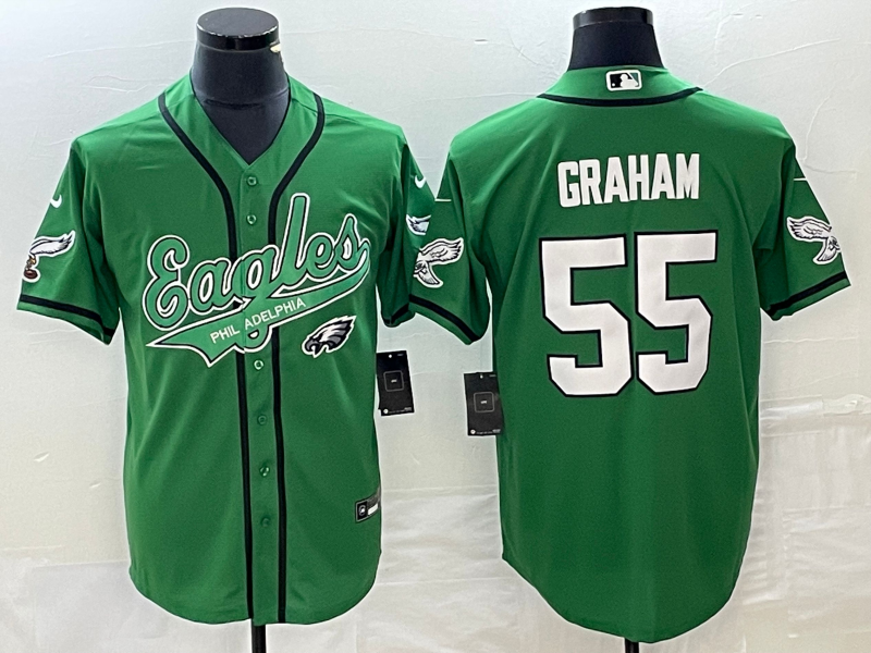 Men’s Philadelphia Eagles Brandon Graham #55 Kelly Green Jersey Joint Edition