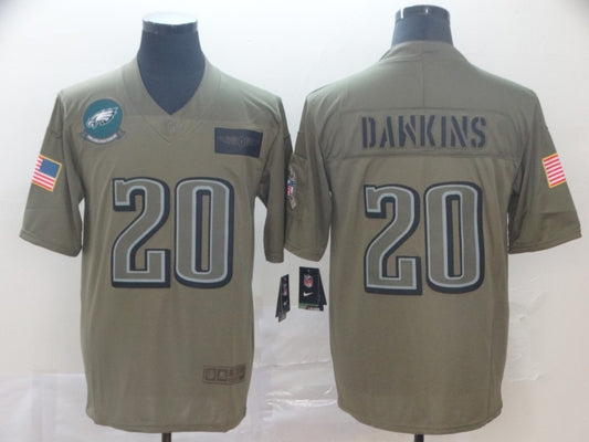 Men’s Philadelphia Eagles Brian Dawkins #20 Brown Jersey