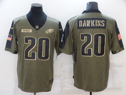 Men’s Philadelphia Eagles Brian Dawkins #20 Brown Team Jersey