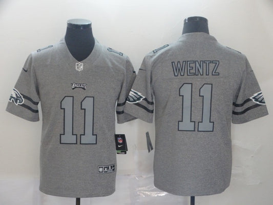 Men’s Philadelphia Eagles Carson Wentz #11 Gray Team Jersey