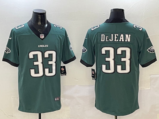 Men’s Philadelphia Eagles Cooper DeJean #33 Midnight Green Jersey