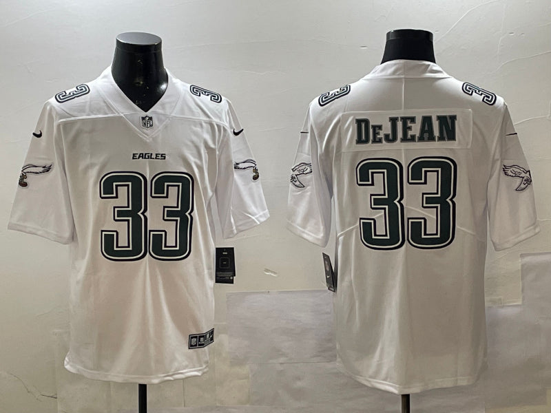 Men’s Philadelphia Eagles Cooper DeJean #33 Tundra White Jersey