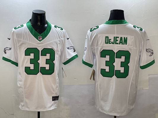Men’s Philadelphia Eagles Cooper DeJean #33 White Jersey