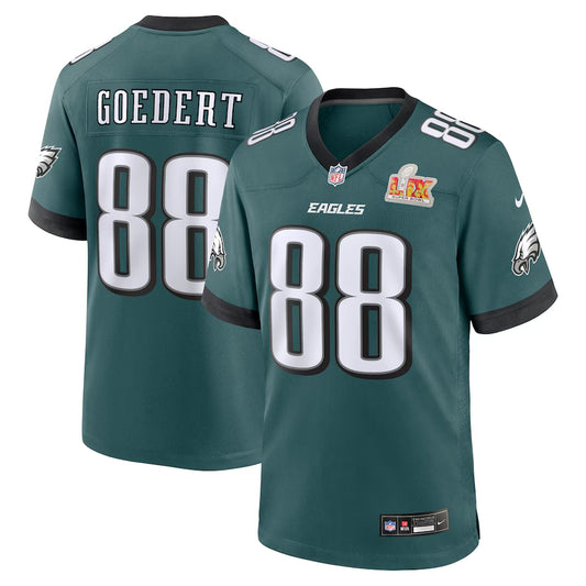 Men’s Philadelphia Eagles Dallas Goedert #88 Midnight Green Super Bowl LIX Jersey