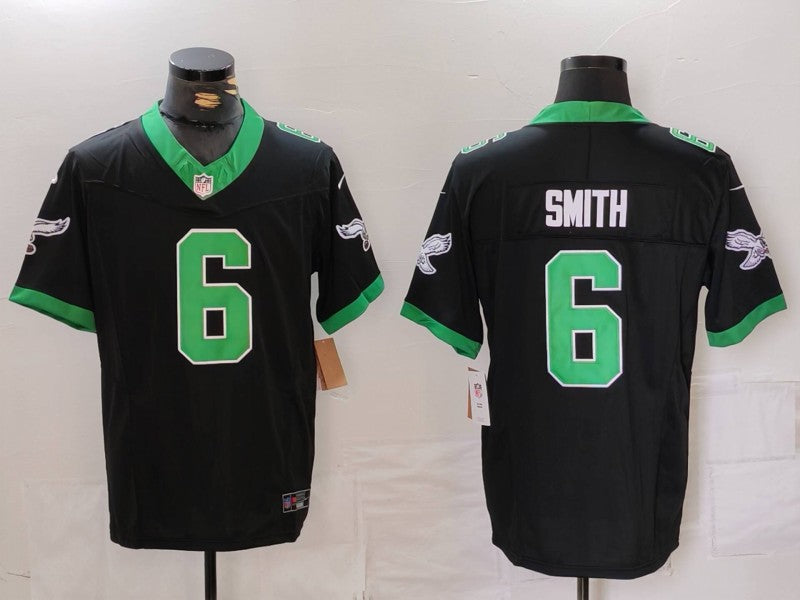 Men’s Philadelphia Eagles DeVonta Smith #6 Black Alternate Jersey