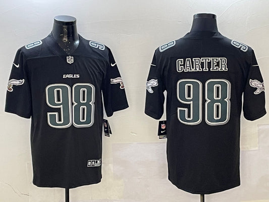 Men’s Philadelphia Eagles Jalen Carter #98 Black Jersey