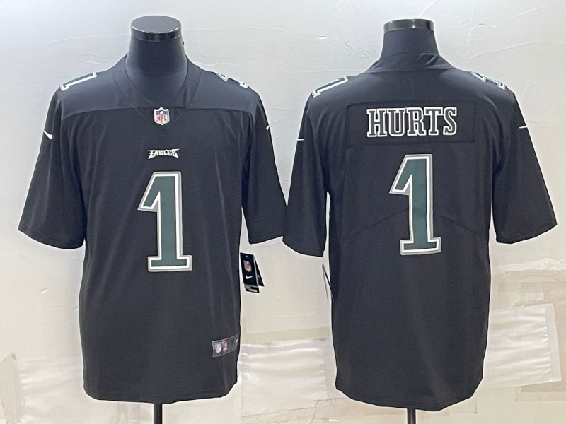 Men’s Philadelphia Eagles Jalen Hurts #1 Black Jersey