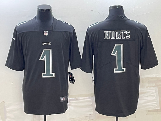 Men’s Philadelphia Eagles Jalen Hurts #1 Black Jersey