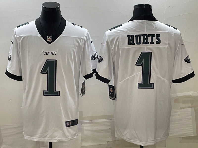 Men’s Philadelphia Eagles Jalen Hurts #1 White Jersey
