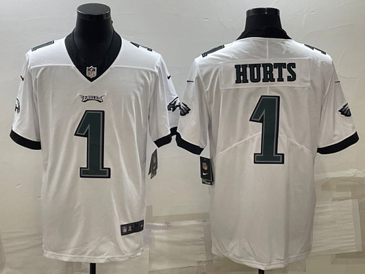 Men’s Philadelphia Eagles Jalen Hurts #1 White Jersey