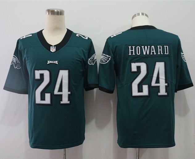 Men’s Philadelphia Eagles Jordan Howard #24 Midnight Green Jersey